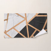 黒く及び白い金大理石のモザイク バスタオルセット (ハンドタオル)