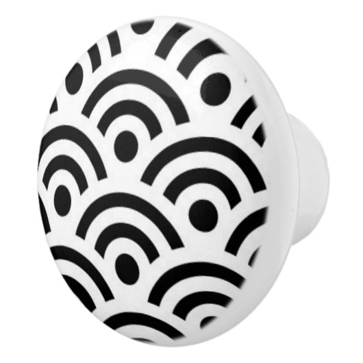 黒く及び白い陶磁器のキャビネットのノブ セラミックノブ (右)