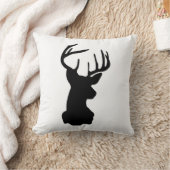 黒く及び白い雄鹿の頭部 クッション (ブランケット)