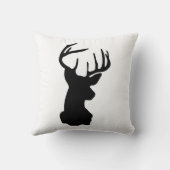 黒く及び白い雄鹿の頭部 クッション (裏面)