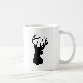 黒く及び白い雄鹿の頭部 コーヒーマグカップ