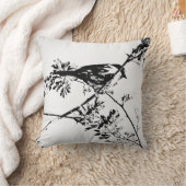 黒く及び白い鳥の枕 クッション (ブランケット)
