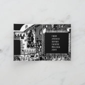黒く及び白いPCB板電子プリント回路 サンキューカード (内部)