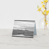 黒く及び白いProvincetown、MA空白のなNotecards カード (黄色い花)