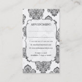 黒く及び白く個人的なフィットネスのトレーナーカード 予約カード (裏面)