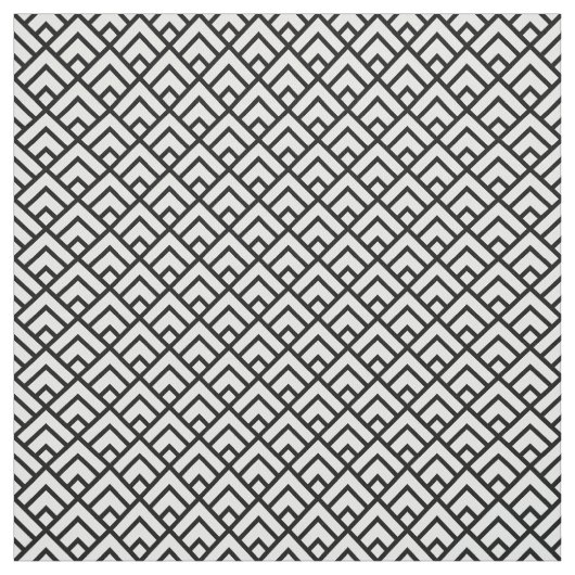 黒く及び白く幾何学的なパターン ファブリック (見本)