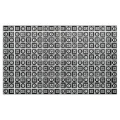 黒く及び白く幾何学的な等号パターン生地 ファブリック (ヤード)