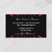 黒く及び赤くグランジな破烈のカスタムの名刺 名刺 (裏面)