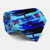 黒く及び青のコルベットZ06の前部分そしてフード ネクタイ (ロール)