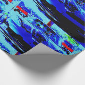 黒く及び青のコルベットZ06の前部分そしてフード ラッピングペーパー (角)
