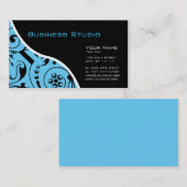 黒く及び青の名刺 名刺 (正面/裏面)