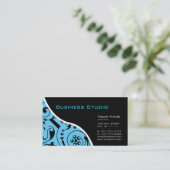 黒く及び青の名刺 名刺 (スタンド正面)