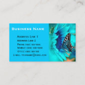 黒く及び青の蝶名刺 名刺 (裏面)