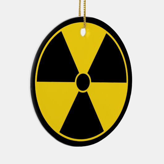 黒く及び黄色の放射の記号のオーナメント セラミックオーナメント (右)