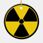 黒く及び黄色の放射の記号のオーナメント セラミックオーナメント (裏面)