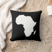 黒く大胆なアフリカ クッション (ブランケット)