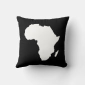 黒く大胆なアフリカ クッション (裏面)