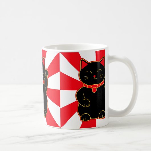 黒く幸運な猫 コーヒーマグカップ (右)