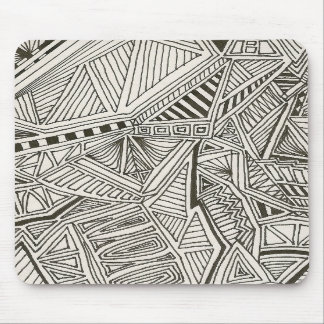黒く幾何学的なmousepad マウスパッド