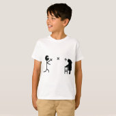 黒く悪い忍者の戦いのおばあさん Tシャツ (正面フル)