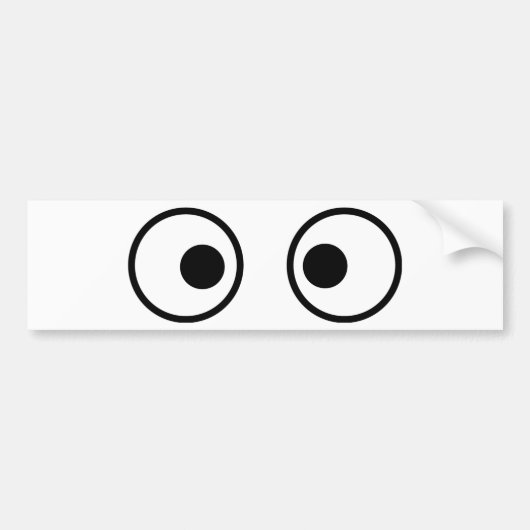 黒く愚かな目 バンパーステッカー (正面)