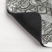 黒く抽象的なmousepad マウスパッド (コーナー)