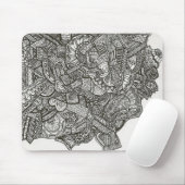 黒く抽象的なmousepad マウスパッド (マウス)