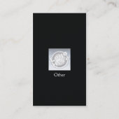 黒く明白な垂直-ビジネス 名刺 (裏面)