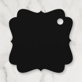 黒く暗いモダンな結婚式 フェイバータグ (裏面)