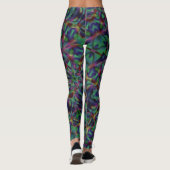 黒く染まった色で絡み合ったリボン レギンス (裏面)