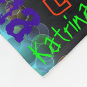 黒く総括的でカラフルで明るいネオン一流のコラージュ フリースブランケット (角)