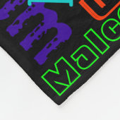 黒く総括的でカラフルで明るいネオン一流のコラージュ フリースブランケット (角)