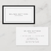 黒く贅沢でエレガントでモダンでシンプルなプロフェッショナル 名刺 (正面/裏面)