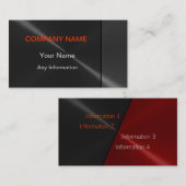 黒く贅沢な金属の名刺 名刺 (正面/裏面)