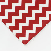 黒く赤いシェブロンパターンモノグラム毛布 フリースブランケット (角)