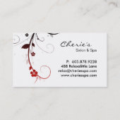 黒く赤い毛/ネイルサロンの名刺 名刺 (裏面)