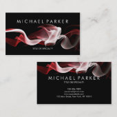 黒く赤く白い煙の抽象芸術の名刺 名刺 (正面/裏面)