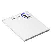 黒く青いバスケットボール ノートパッド (アングル)