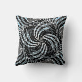黒く青い渦巻の装飾用クッション クッション (裏面)