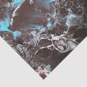 黒く青い白によって大理石模様をつけられるペンキパターン 薄葉紙 (詳細)