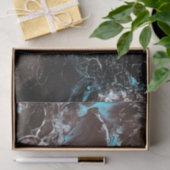 黒く青い白によって大理石模様をつけられるペンキパターン 薄葉紙 (ギフト)