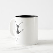 黒く風変わりな子猫10 ツートーンマグカップ (正面左)