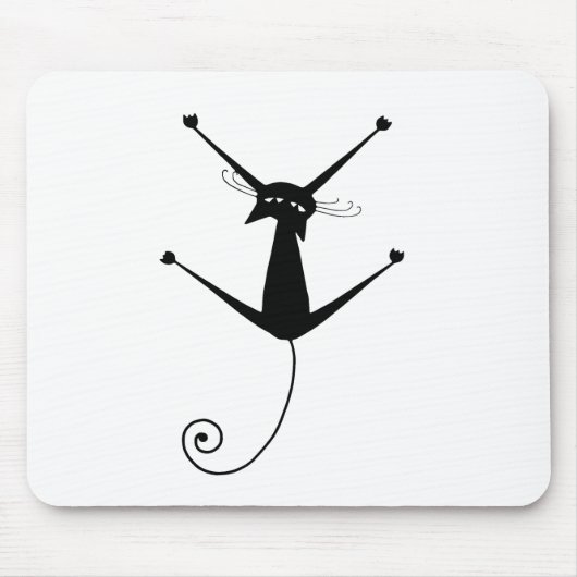 黒く風変わりな子猫10 マウスパッド (正面)