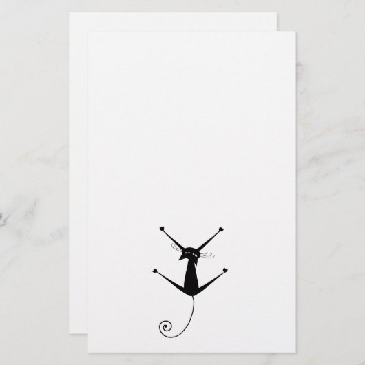 黒く風変わりな子猫10 便箋 (正面/裏面)