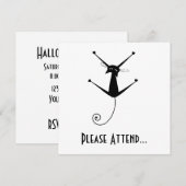 黒く風変わりな子猫10 招待状 (正面/裏面)