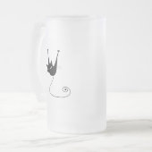 黒く風変わりな子猫1 フロストグラスビールジョッキ (正面左)