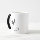 黒く風変わりな子猫1 モーフィングマグカップ (正面左)