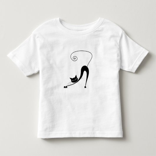 黒く風変わりな子猫2 トドラーTシャツ (正面)