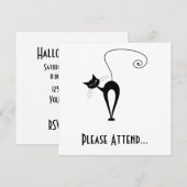 黒く風変わりな子猫3 招待状 (正面/裏面)