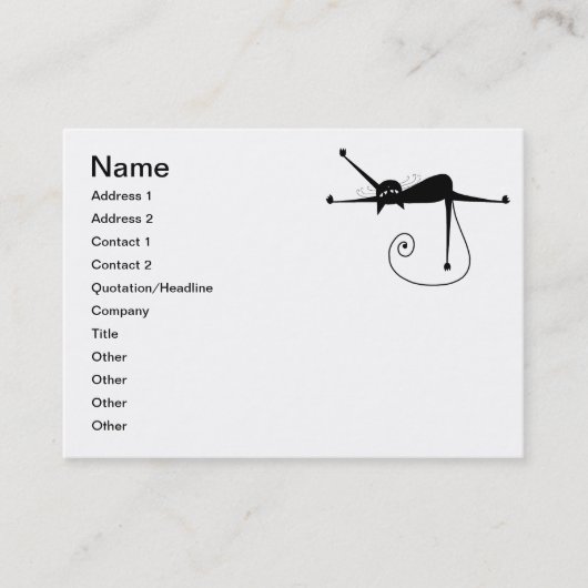 黒く風変わりな子猫7 名刺 (正面)